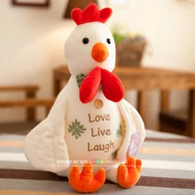 “love live laugh” cartoon cock chicken plush toy chicken soft doll,baby toy ,birthday present Xmas gift c686