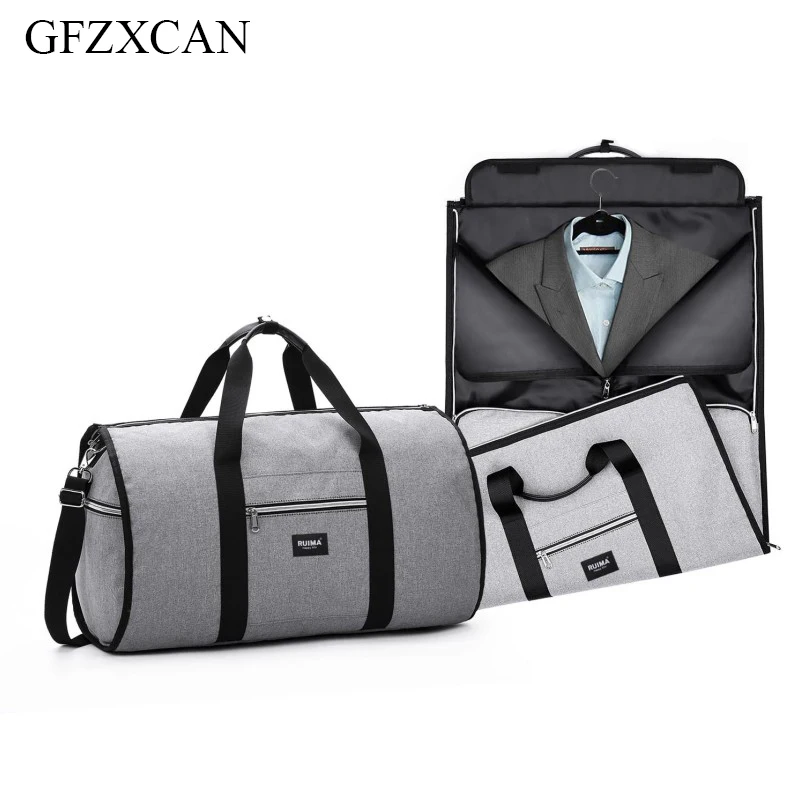 

New fitness bag travel shoulder bag waterproof men's clothing bag two in one large suitcase suitcase handbag leisure bag