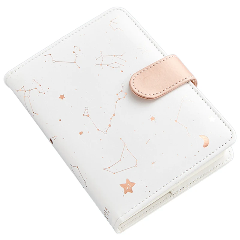 

Cute Monthly Daily Planner Lined Study Notebook Journal Travel-White