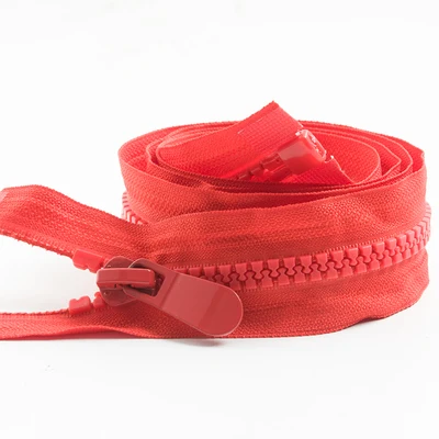 

Free shipping 1pcs/lot 100cm Red Single head 8# resin cotton clothes zipper coarse teeth zipper Split down jacket zipper