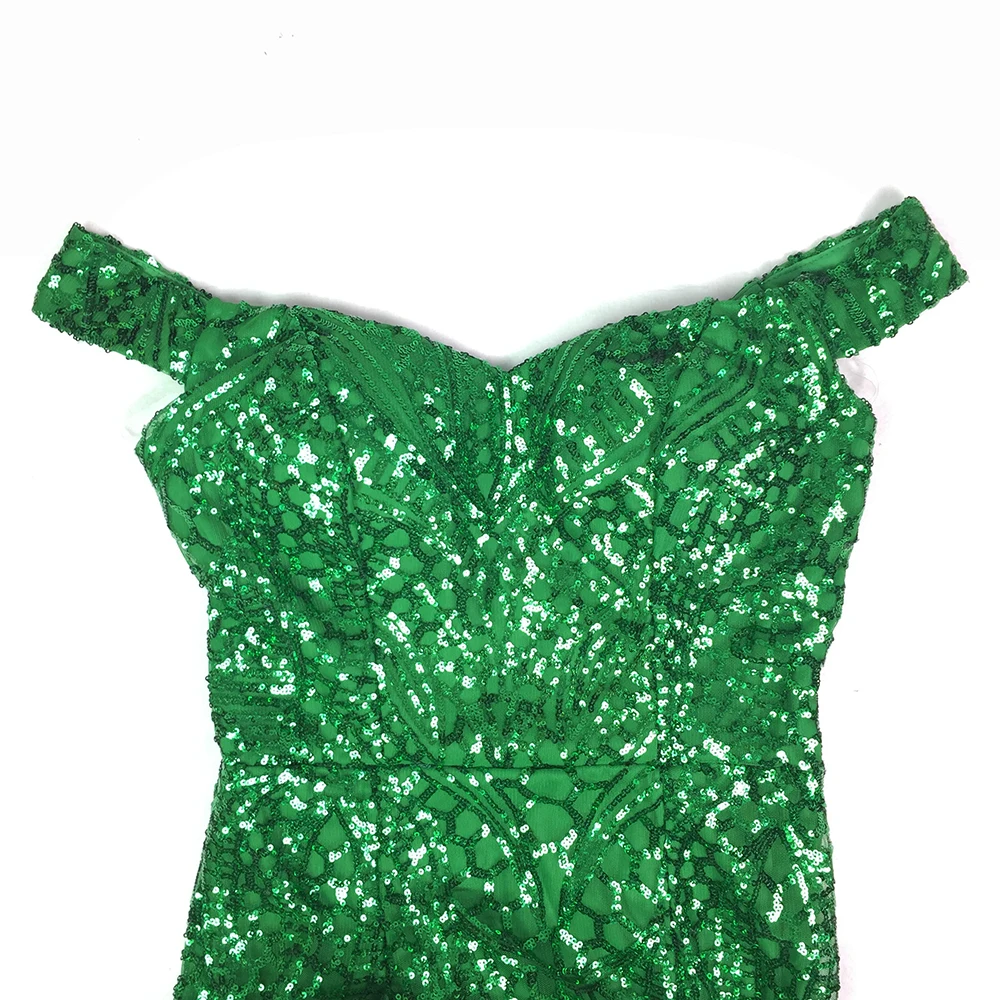 Сексуальные золотое блестящий Платье с блестками платье для вечеринкис плеча долго Подкладка длина пола синий зеленое черный