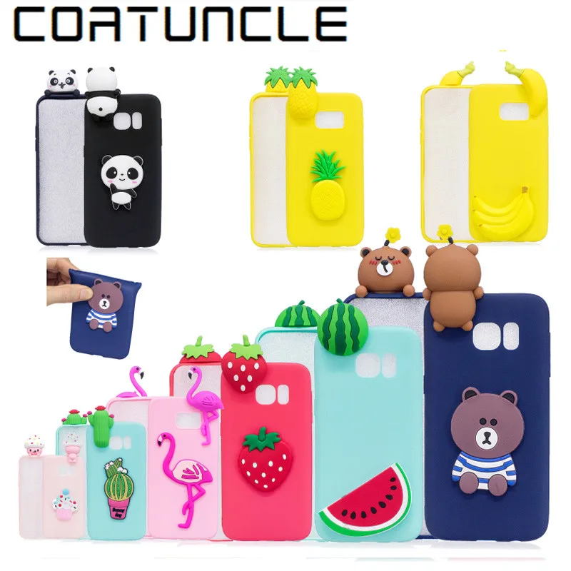 

COATUNCLE Soft TPU Phone Case sFor Samsung galaxy S7 3D Silicon Dolls Toys Cute Cartoon Cover For coque Samsung S7 edge Case