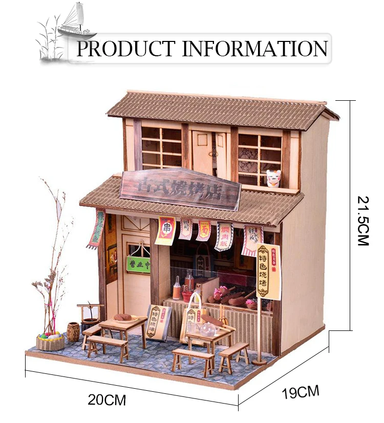 Sala de Móveis Casa de Bonecas em Miniatura Brinquedos para as Crianças Cutebee Casa Faça Você Mesmo Popular Chinesa Arquitetura 7 ArquiteturaCasa DIYMiniaturas