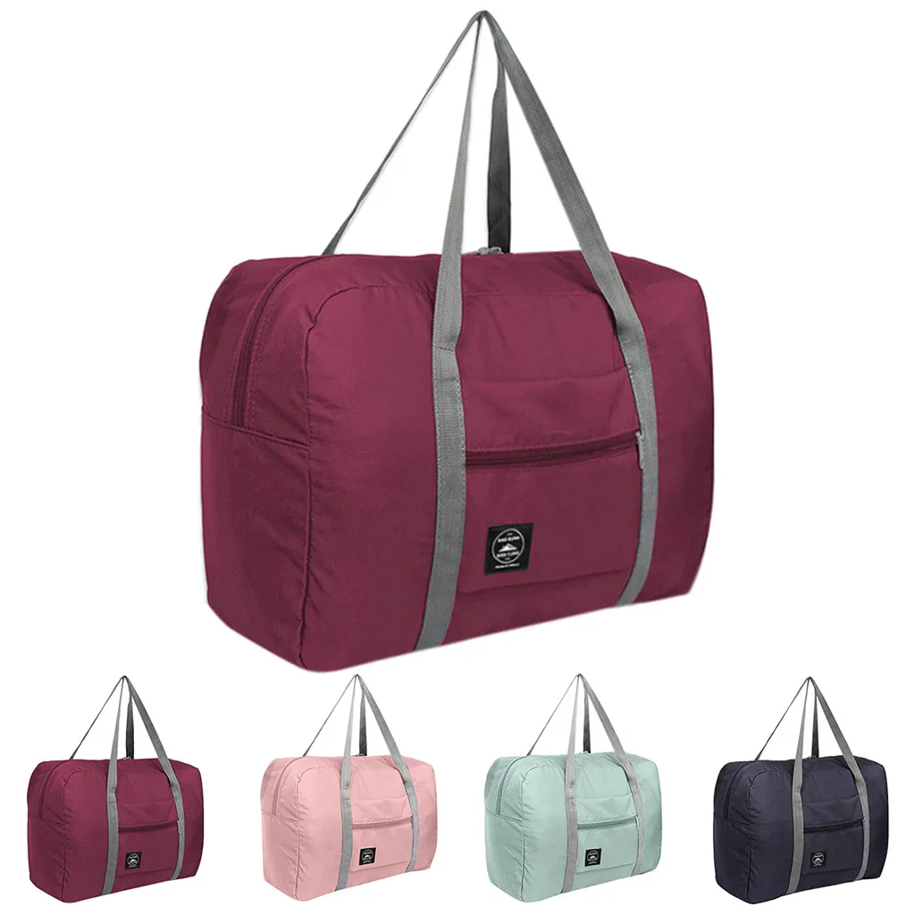 Большая вместительная модная дорожная сумка для мужчин и женщин, одноцветная сумка для выходных, Большая вместительная сумка, дорожная