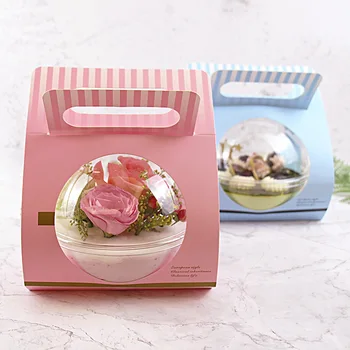 

Creative Crystal Hollow Ball Cake Decorating Gift Box Wedding Party Christmas Tote Bag Spherical Cookies Cake Packaging Boxes