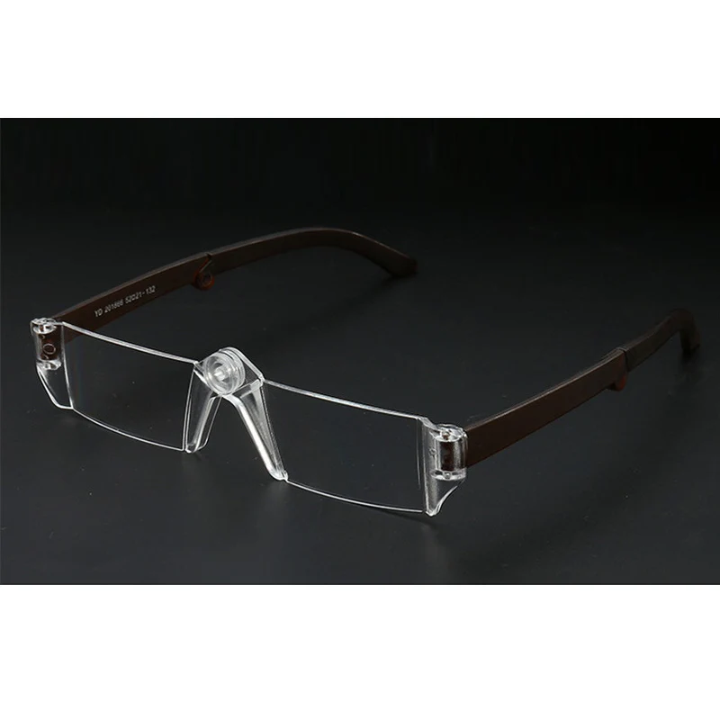 Folding Reading Glasses Men Women Foldable Presbyopic Readers Glasses Light Frameless Rimless Rectangular Eyeglasses Diopter