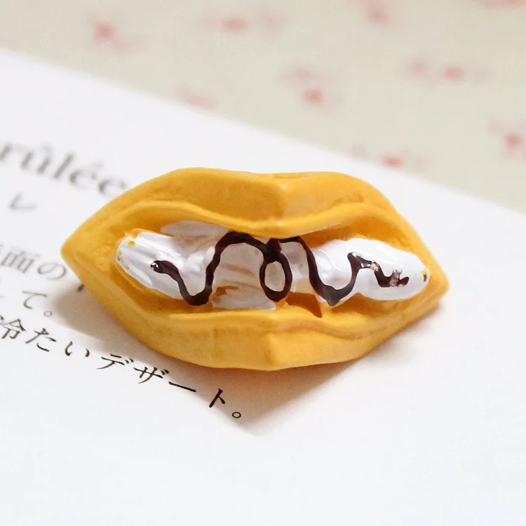 100pcs/lot resin flat back kawaii simulation food cream waffle cake 25*13mm For Hair Cellphone Decoration