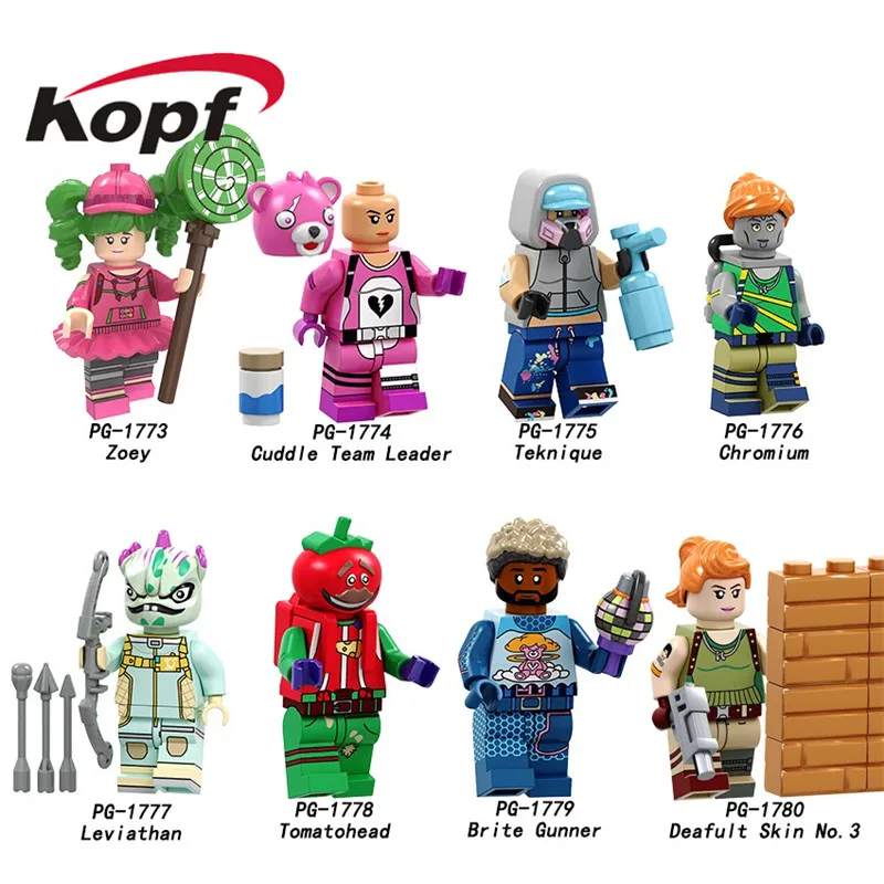 

20PCS Building Blocks Bricks Zoey Cuddle Team Leader Tekni que Chromium Leviathan Action Figures For Children Gift Toy PG8203