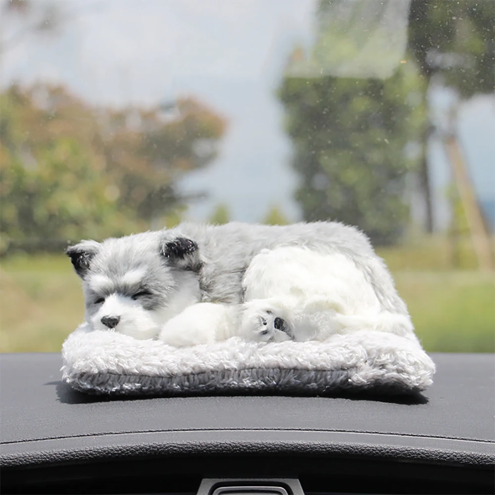 

Car Ornament Cute Simulation Plush Sleeping Dog Cat Toy Bamboo Charcoal Bag Air Purifier Decoration Creative Air Freshener Gift