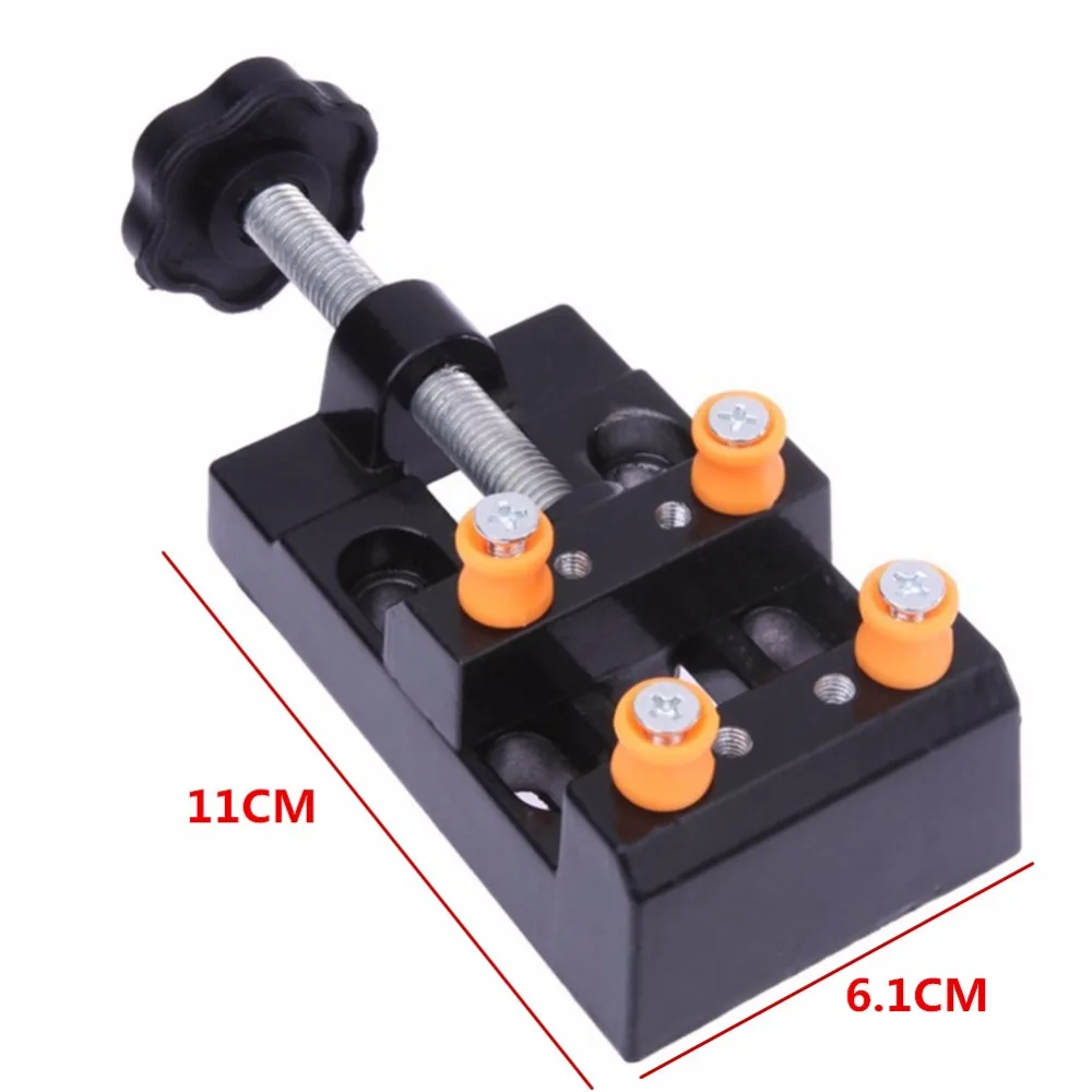 Table Vise Black Eight Holes Vise Walnut Cracker Mini Drill Press DIY Hobby Tools D