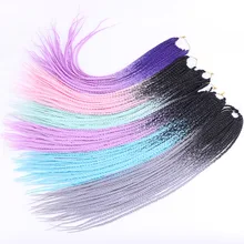 22 корня/упаковка Сенегальские крученые вязанные волосы Омбре коричневая коробка коса тиссаж волокна синтетические плетеные волосы для наращивания