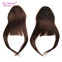 Hair Fringes bangs 100% Real Human Hair Extensions Virgin Hair Clip in Straight Hair Bangs Clip In Fringe Ali Beauty Fringes
