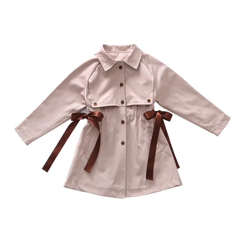 

New Girls Trench Coats Single Breasted Jackets for Girls Clothing Tops Kids Windbreaker Spring Autumn Outerwear 3-14Years CE220