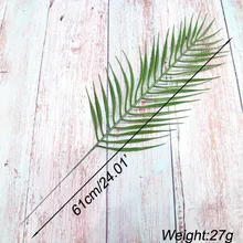 1pcs Simulated iron Leaves green plants Fake Palm Tree Leaf Greenery for Floral flower Arrangement flore wedding decoration
