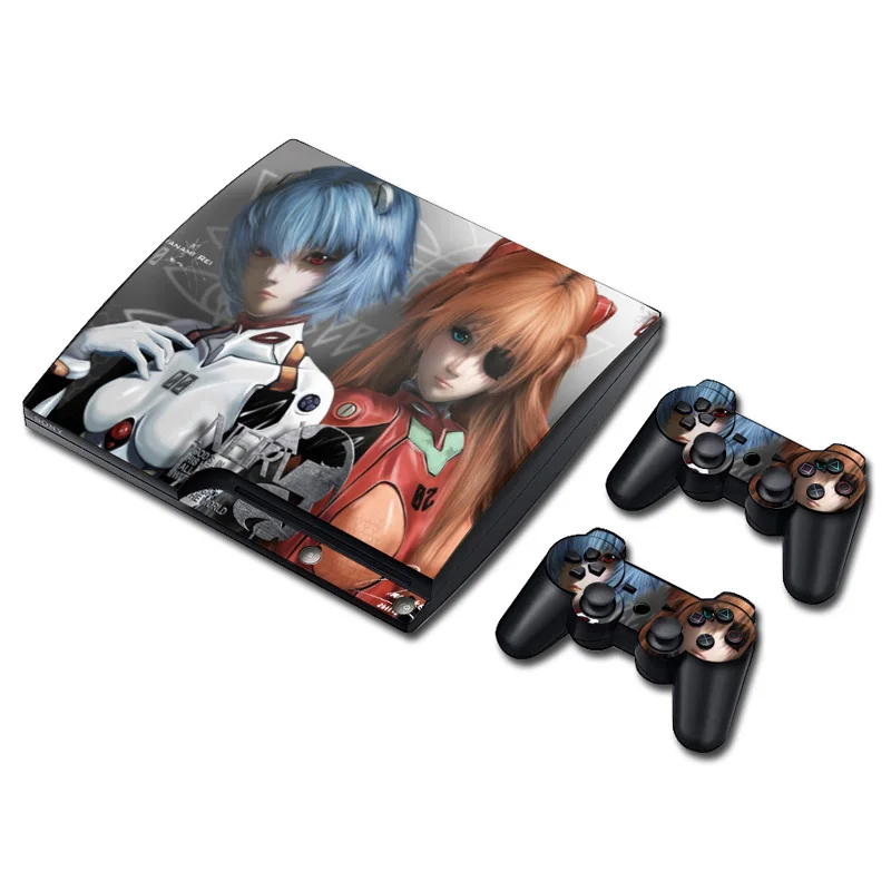 

Popular design skin sticker for PS3 SLIM console and 2 controllers great gift