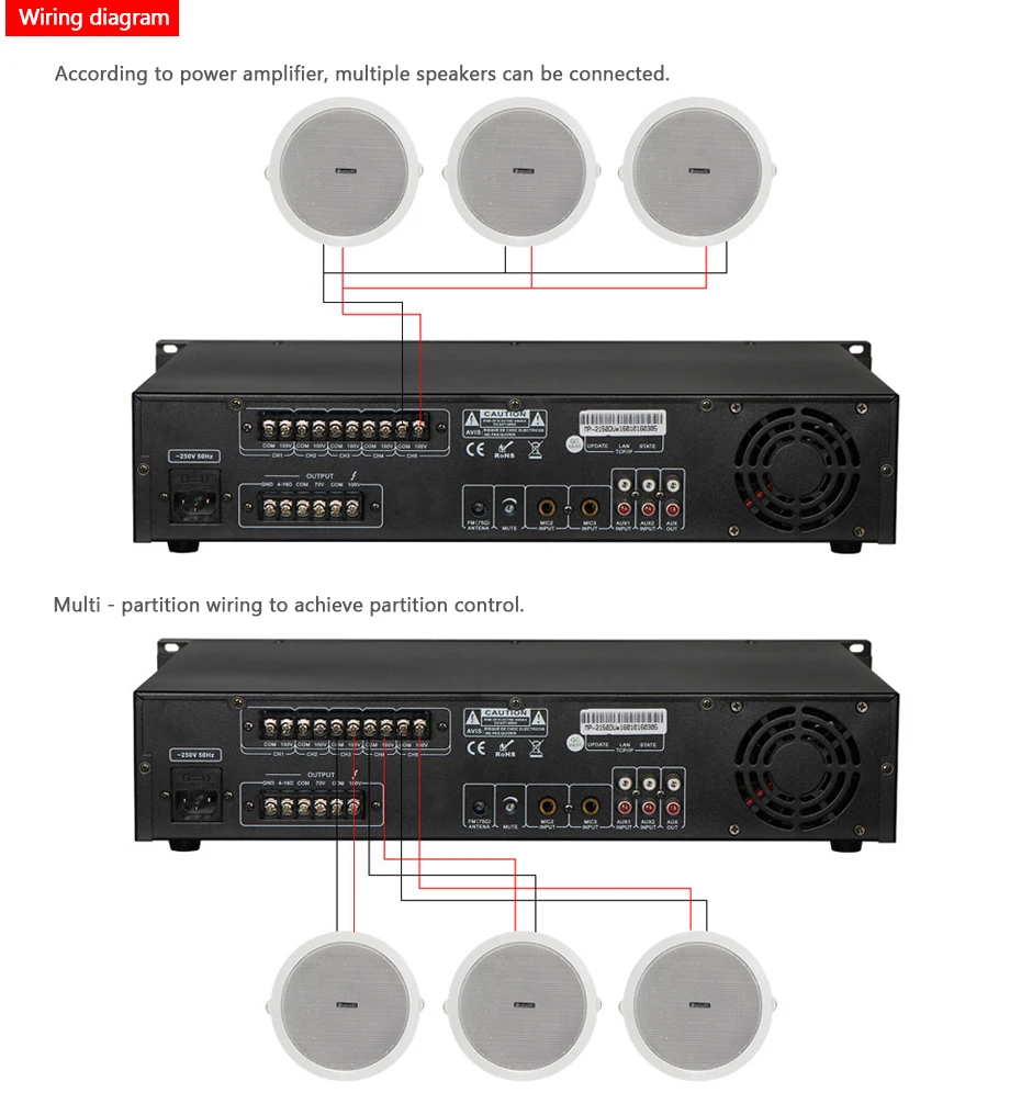 Oupushi CE802 потолок динамик PA системы Altavoz Techo музыка дома стерео настенные колонки