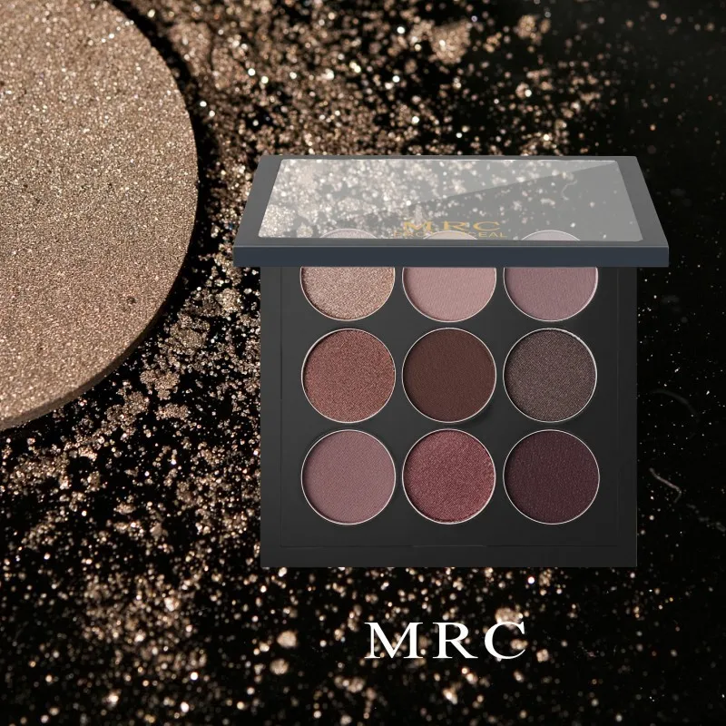 Палетка теней для век с металлическим блеском 9 цветов|shadow powder|eye shadow powdernatural eyeshadow