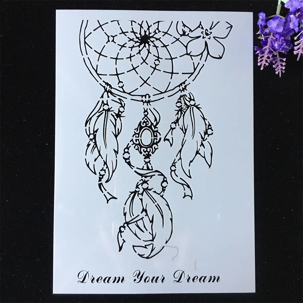 

1Pcs A4 29*21cm Dream Tassel DIY Layering Stencils Painting Scrapbook Coloring Embossing Album Decorative Card Template