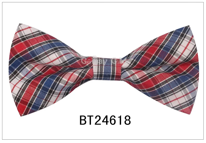 Новые клетчатые галстуки-бабочки для детей, галстуки для малышей, регулируемый смокинг для мальчиков и девочек, вечерние галстуки-бабочки, повседневные хлопковые галстуки-бабочки - Цвет: BT24618