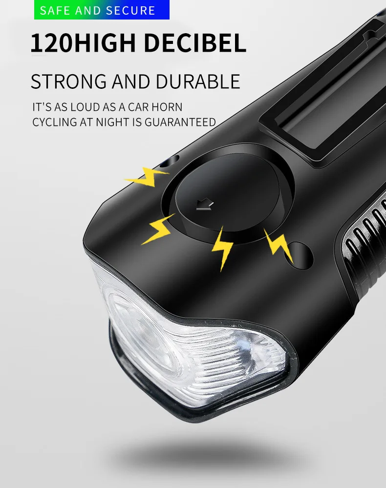 Excellent Outdoor Cycling Accessories Multifunction 3 In 1 USB Rechargeable Bicycle Flash Light Bike Horn Bell MTB Speedometer For Riding 3