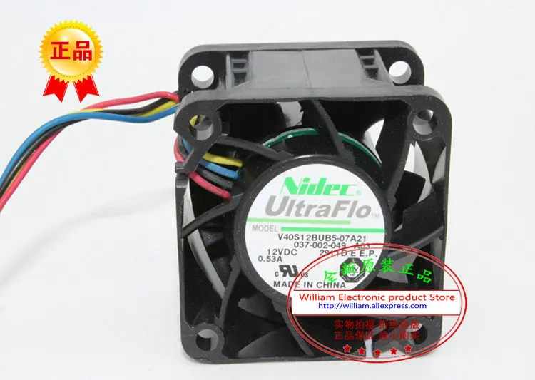 New Original Nidec V40S12BUB5 07A21 12V 0 55A 40 40 28MM 4CM Computer font b Server