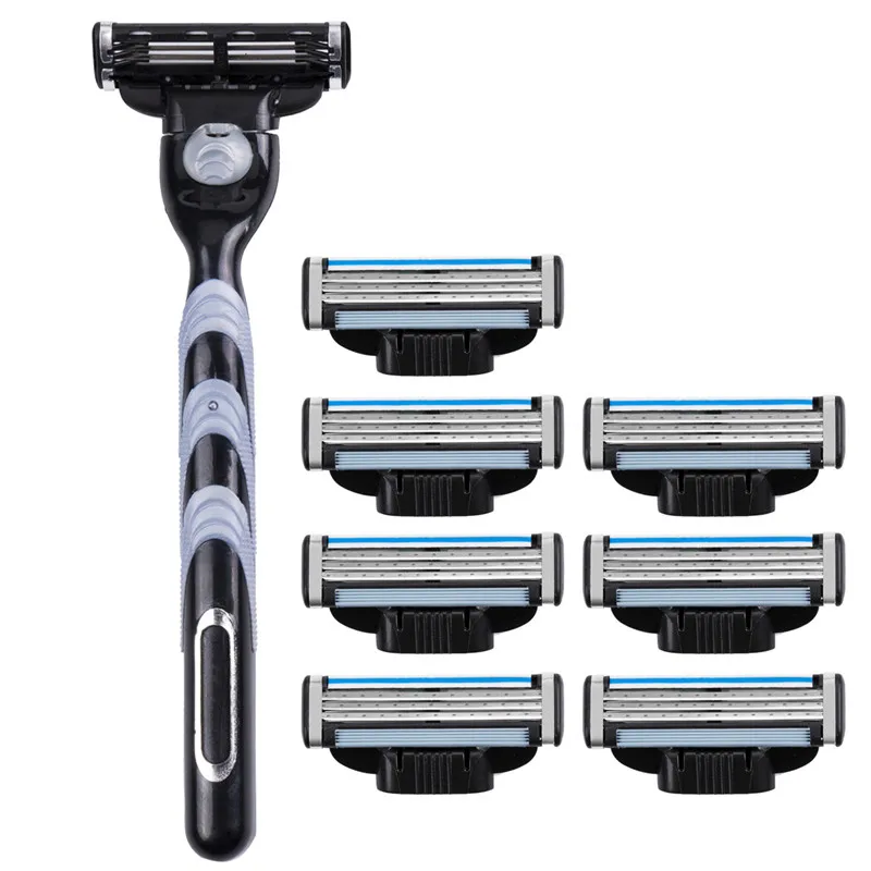 Safety Razor for Men Adjustable Close Shaving Classic Double Edge Razors 4 Blades +8 Blades-in ...