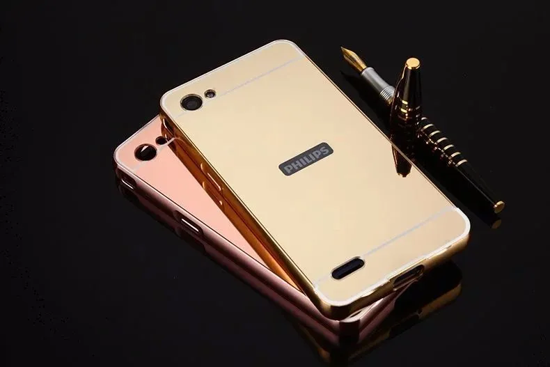 

For Philips W6610 Ultra Light Metal Case With Aluminum Alloy Frame Mirror Back Case For Philips W6610 Back Case