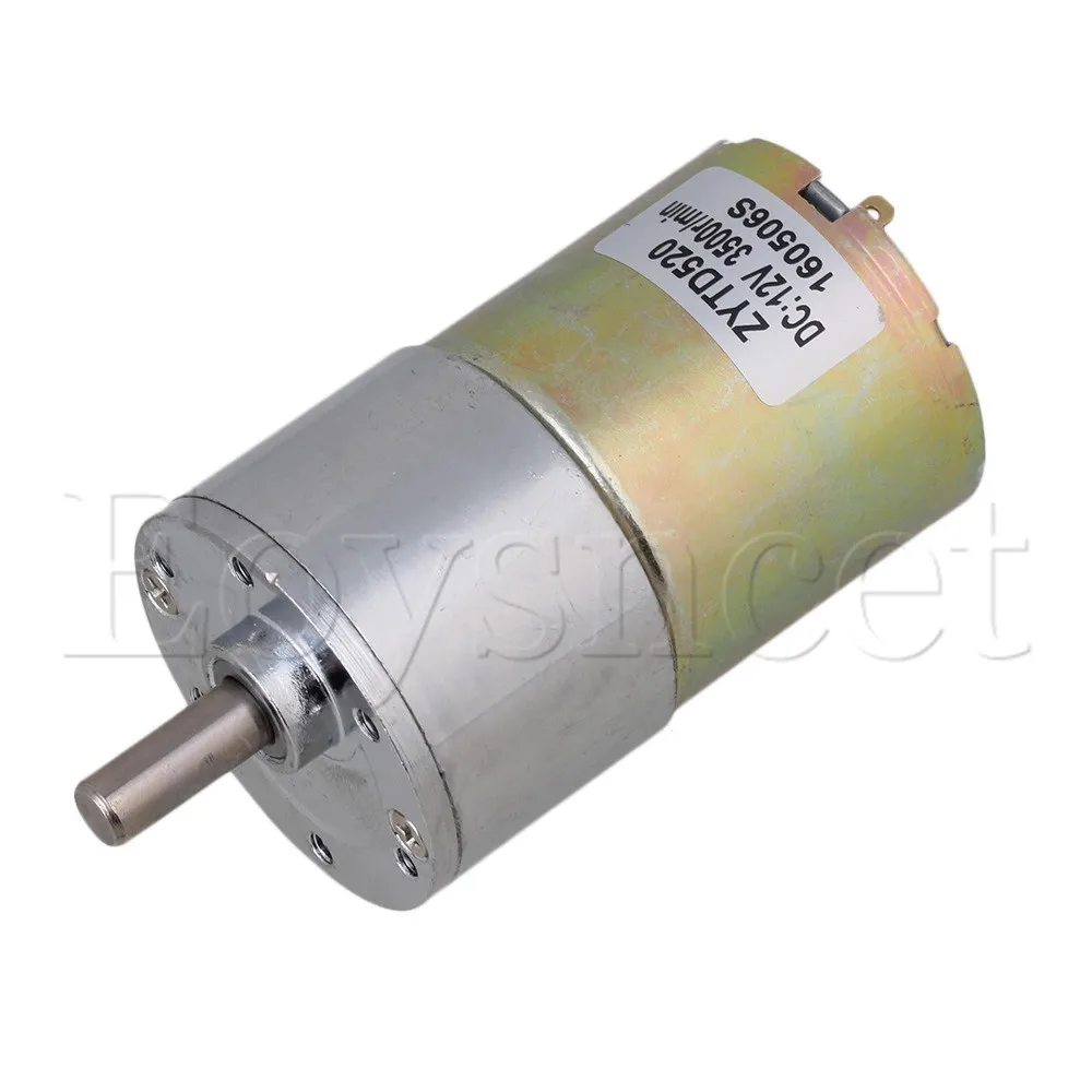 12V DC 60 RPM Gear Box Speed control Electric Motor Low noise Dia 37mm