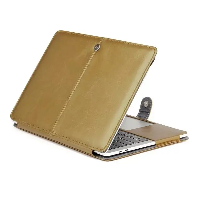 Hot PU leather case protective sleeve for macbook pro 15.4