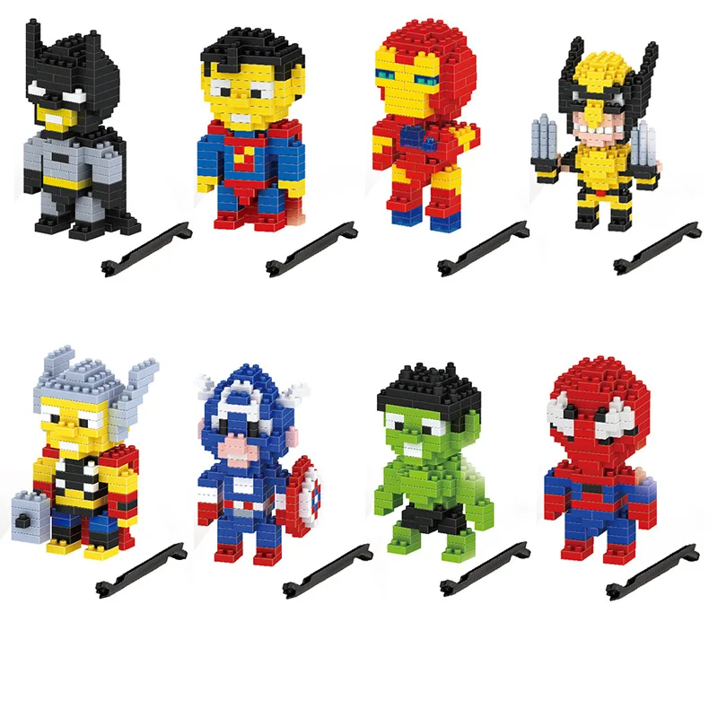 

Avengers 4 Endgame Marvel Model Iron Man Sipderman Hulk Thor Wolverine Building Blocks Bricks Figures Toys For Children