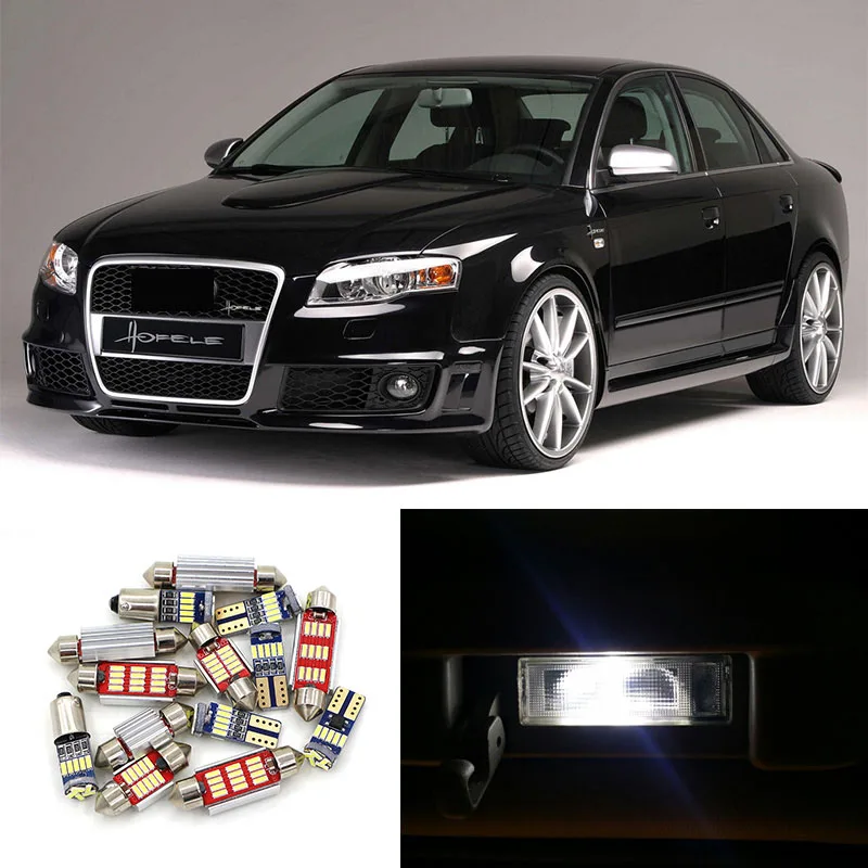 Us 25 99 35 Off 21pcs Super Bright Canbus Car Led Light Bulbs Interior Package Kit For 2006 2008 Audi A4 S4 B7 Avant Map Dome Footwell Lamp In