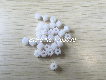 

7mm x 2.5mm 12 Teeth Plastic RC Toy Motor Spindle Spur Gear Cog Wheel 30 Pcs