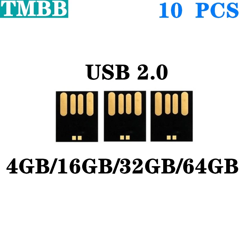 10 шт. водонепроницаемый короткий USB диск посылка 128M 2GB 4GB 8GB 16GB 32GB 64G USB 2,0 флэш-диск полуфабрикаты