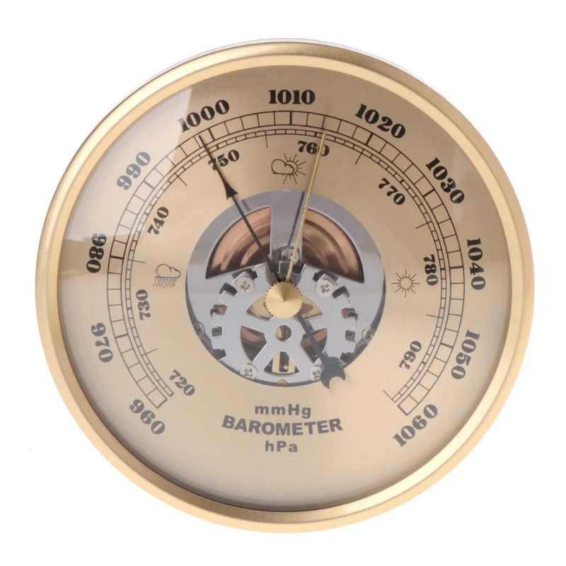 108mm Wall Mounted Barometer Perspective Round Dial Air Weather Station