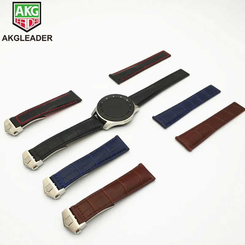 Ремешок AKGLEADER из натуральной кожи для часов браслет Samsung Galaxy Watch 46 мм 42 Gear S3 Classic