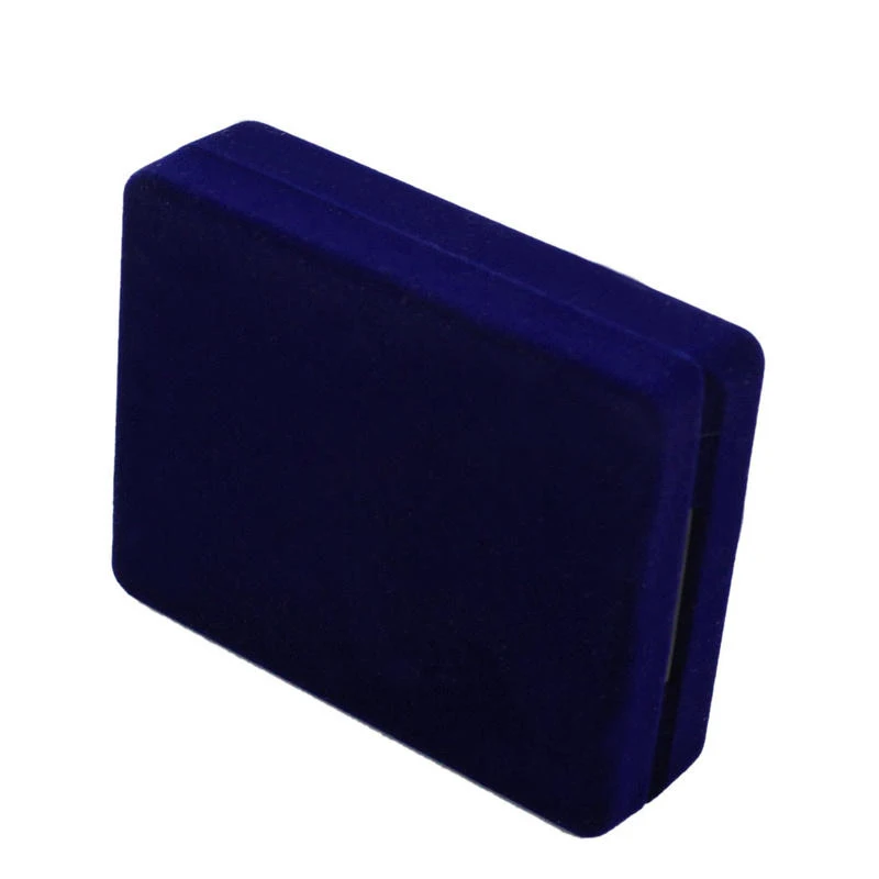 Shellhard Jewelry Packaging & Display Vintage Velvet Plastic Blue Ring Bracelet Necklace Box Women Weeding Accessory