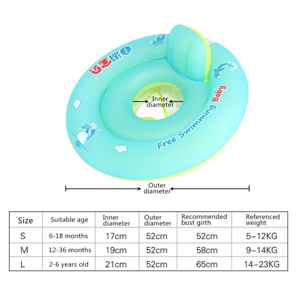 Детское Надувное Экологичное круглое кольцо для купания детское круглое сиденье для купания детское кольцо для подмышек плавающий плавательный бассейн аксессуары
