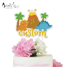 Бумага с динозаврами торт Топпер мини мотив динозавра торт Топпер вечерние поставки дети день рождения декоративный для Бэйби шауэра на заказ