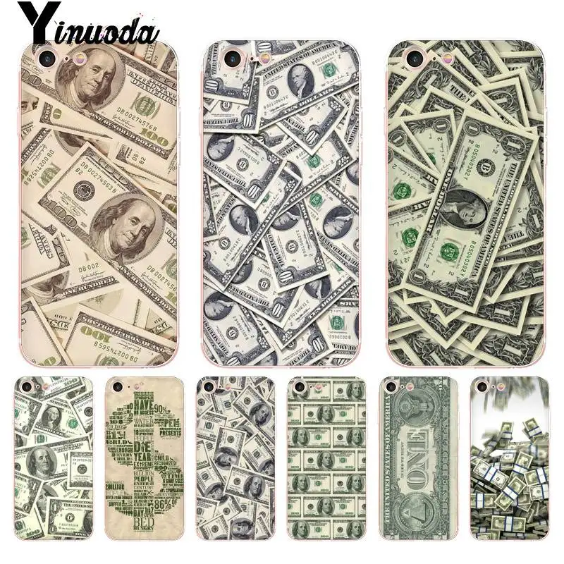 

Yinuoda For iPhone 7 6 X Case Big Money 100 Dollars design Phone Accessories Case for iPhone X 6 6s 7 7plus 8 8Plus XR XS XSMAX