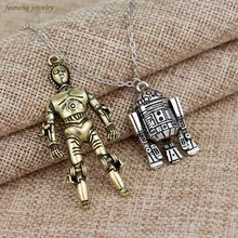 Фильм ювелирные изделия Звездные войны R2D2 и C-3PO роботы Звездные войны чокер винтажные ожерелья с подвесками высокого качества сплав аксессуары