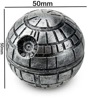 

3Parts Zinc Alloy Star Wars Death Grinder Herb Tobacco Crusher Grinder Cigarette Accessories Hand Muller Pipe