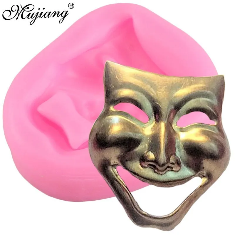 

Comedy Face Mask Silicone Mold Halloween Fondant Cake Decorating Tools Cookie Baking Polymer Clay Candy Chocolate Gumpaste Mould