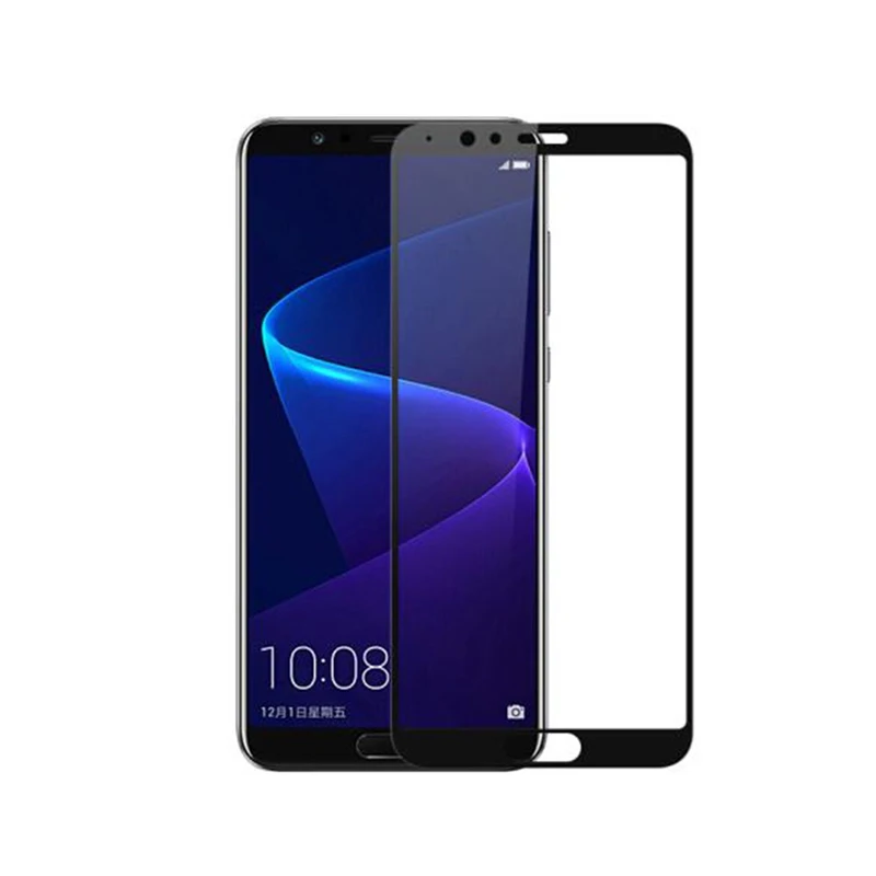 Для huawei Honor View 10, закаленное стекло Honor View 10, защита экрана, полное покрытие, стекло для huawei Honor View 10, BKL-L09 View 10 - Цвет: Black