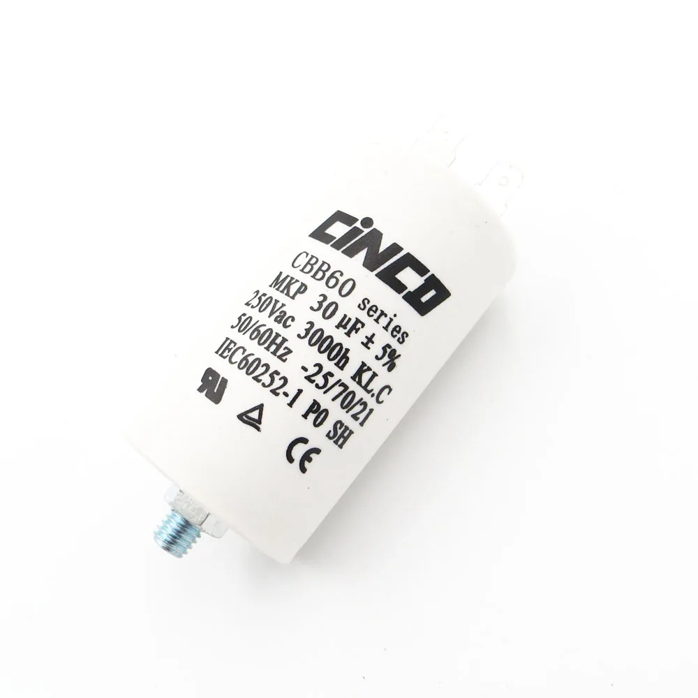 

30 MFD 250VAC CBB60 Motor Run Capacitors Polypropylene Film Ac 250V 220V Water Pump electrical Capasitor engine uf mkf