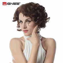 Short Bob Lace Front Synthetic Wigs For Black Women Perruque Afro Kinky Curly Natural Black Hair Grace Hair Cosplay Wigs Short Bob Lace Front Synthetic Wigs For Black Women Perruque Afro Kinky Curly Natural Black Hair Grace Hair Cosplay Wigs