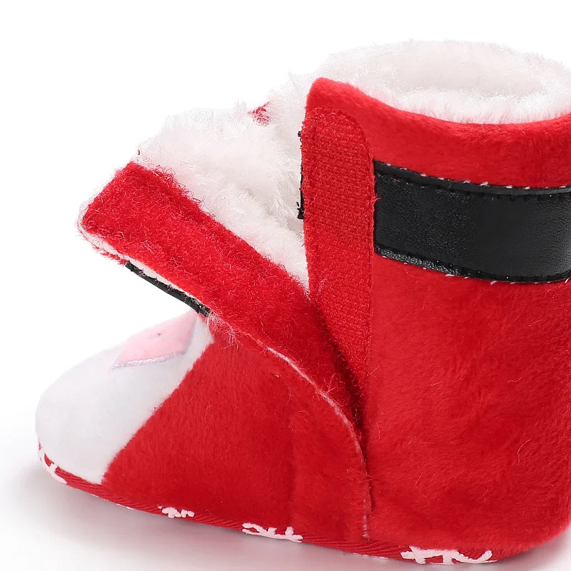 Зимняя Теплая Бархатная обувь для мальчиков и девочек 0-1 лет на Рождество