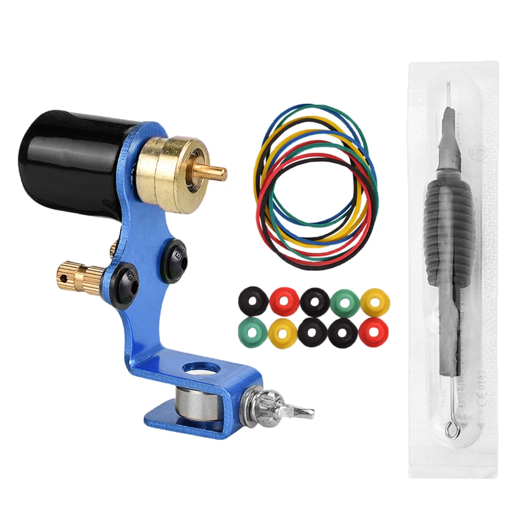 Complete Tattoo Kits for Beginners Tattoo Grips Grommets Rubber Bands Tips Tubes Tattoo Machine Supplies Set, 5 Colors Available