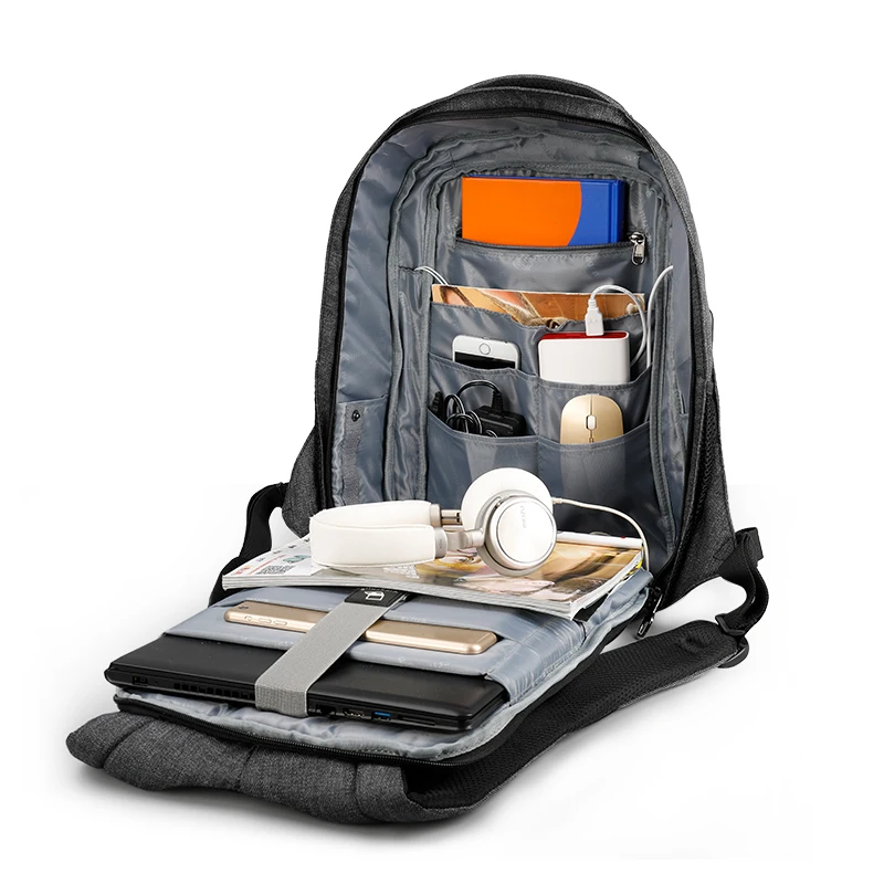 Tigernu nueva llegada carga externa USB portátil mochila 15.6 pulgadas mujeres mochila splashproof bolsa