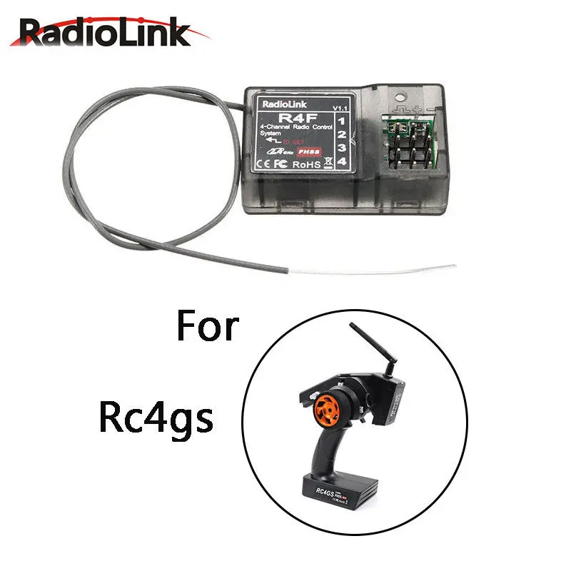 Радиоприемник Радиоуправляемый FHSS 2 4G R4F для RC4GS 4CH|Детали и аксессуары| |