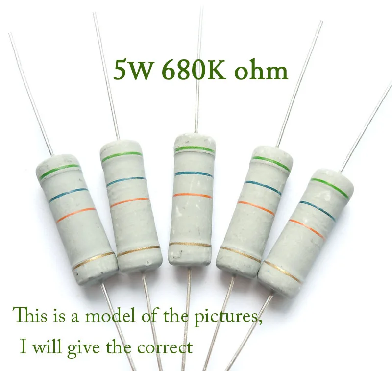 AD1324DF 5 Вт 680k Ом 680000 100% оригинальный новый фиксированный резистор оксидная пленка